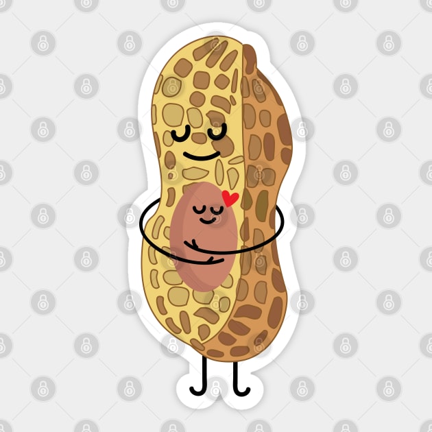 Peanut mother and child Sticker by spontania